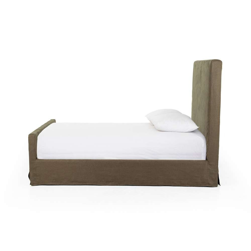 Four Hands - Daphne King Slipcover Bed - Brussels Coffee - 234702-010 veiw 7