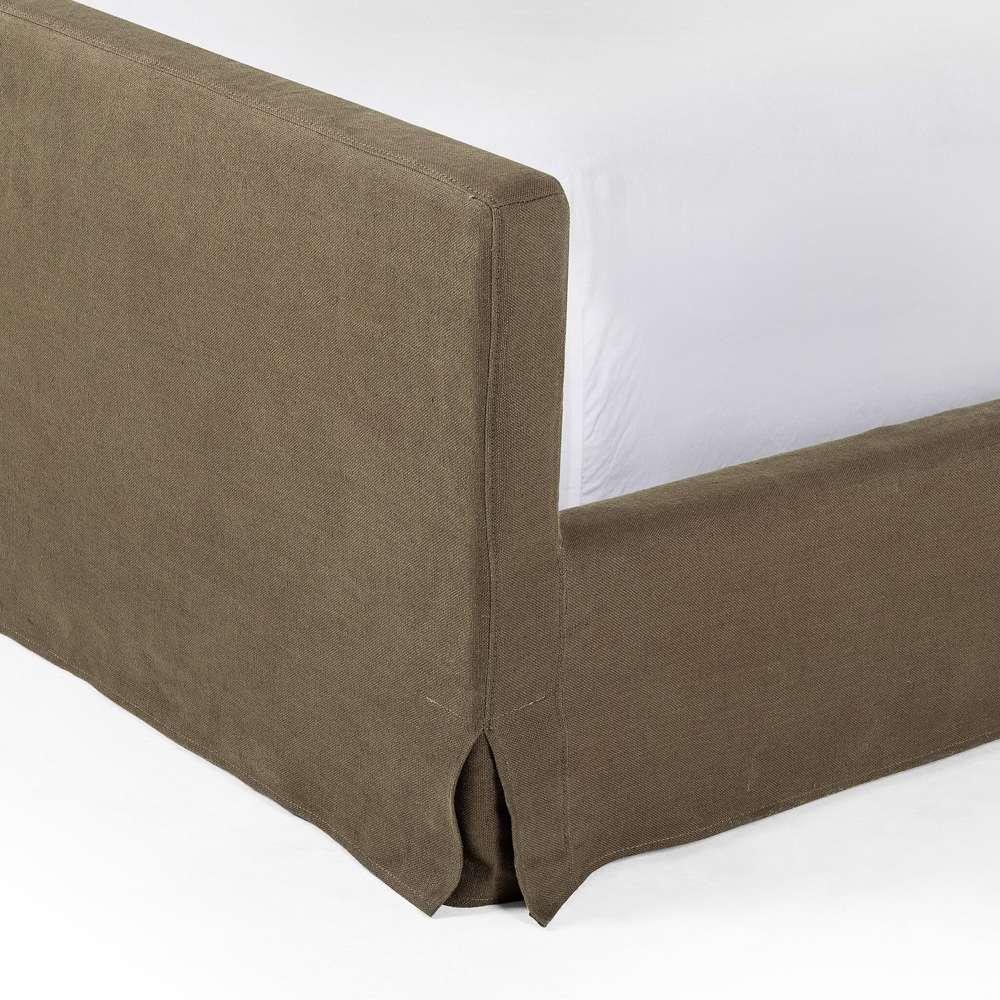 Four Hands - Daphne King Slipcover Bed - Brussels Coffee - 234702-010 veiw 10
