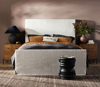 Four Hands - Daphne King Slipcover Bed - Brussels Natural - 234702-002 veiw 6