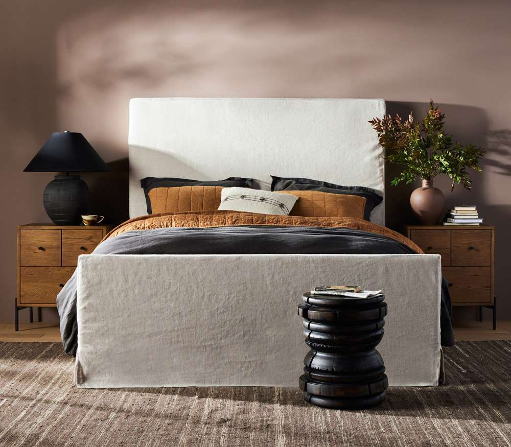 Four Hands - Daphne Queen Slipcover Bed - Brussels Natural - 234702-001 veiw 7