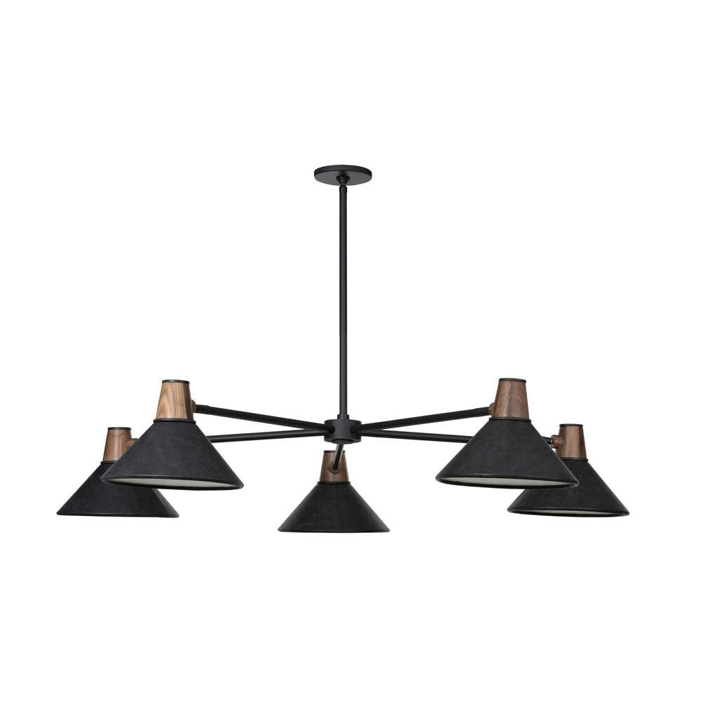 Four Hands - Deacon - Cullen Chandelier - Black Leather - 231907-002 veiw 1