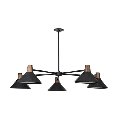 Four Hands - Deacon - Cullen Chandelier - Black Leather - 231907-002 veiw 1
