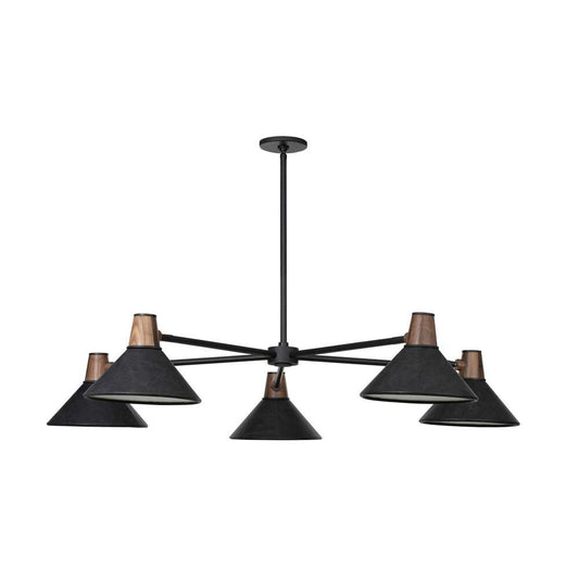 Four Hands - Deacon - Cullen Chandelier - Black Leather - 231907-002 veiw 1