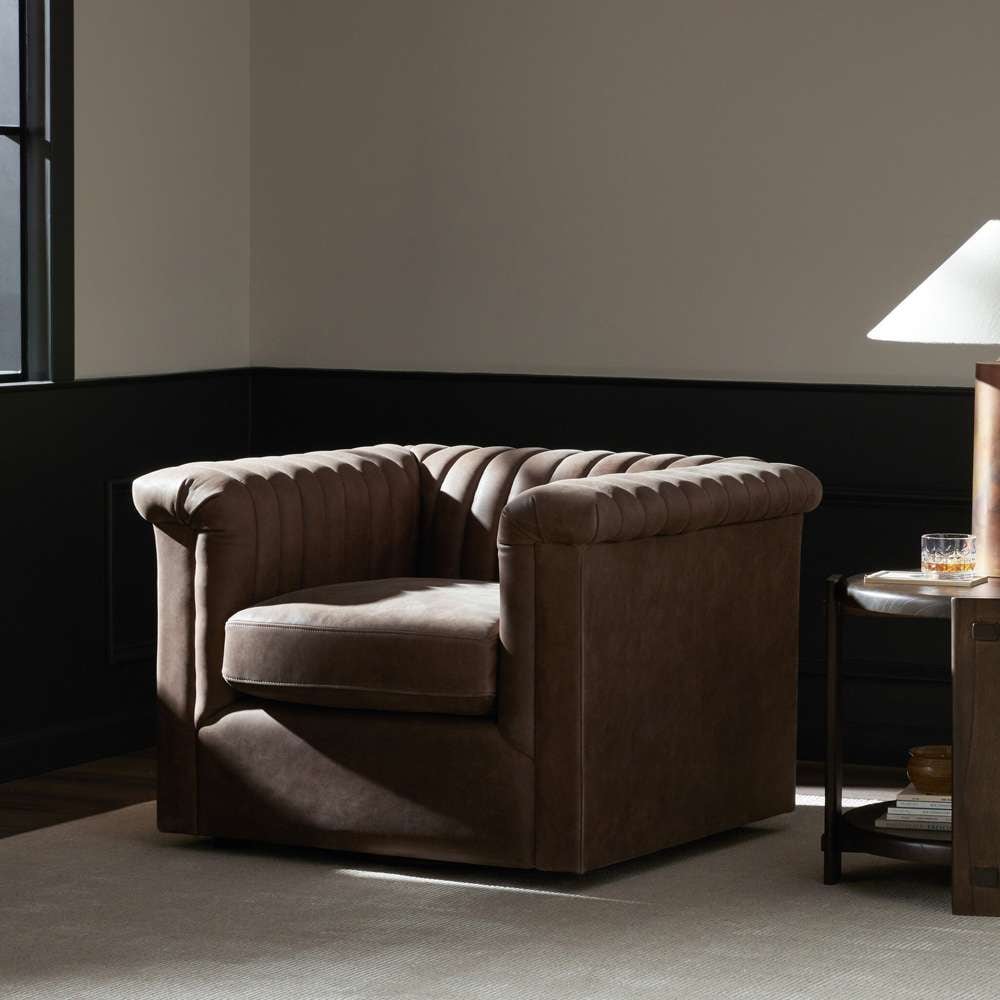 Four Hands - Easton - Watson Swivel Chair - Palermo Cigar - 228278-004 veiw 11