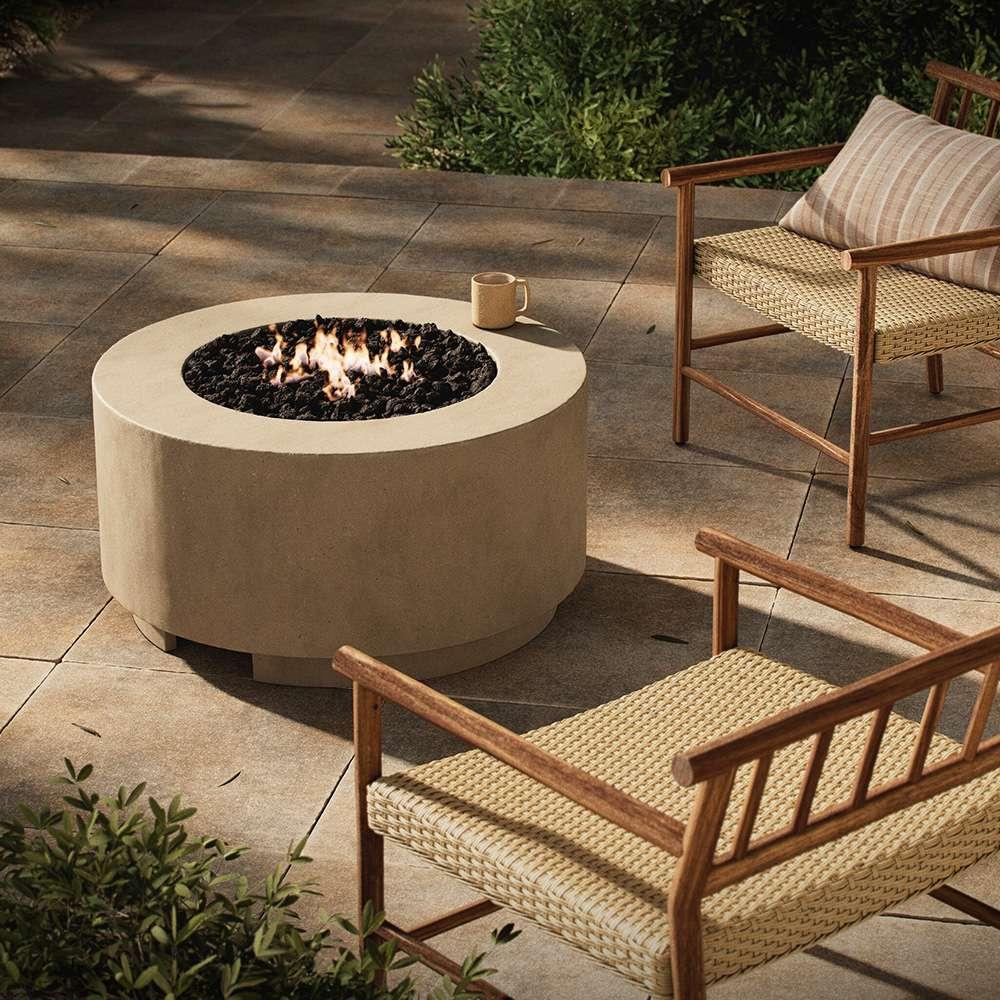 Four Hands - Falco - Damian Outdoor Fire Table - Natural Concrete - Propane - 243846-001 veiw 3