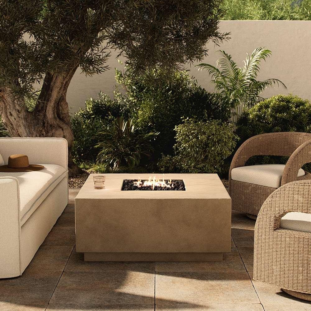 Four Hands - Falco - Donovan Outdoor Fire Table - Natural Concrete - Propane - 243848-001 veiw 3