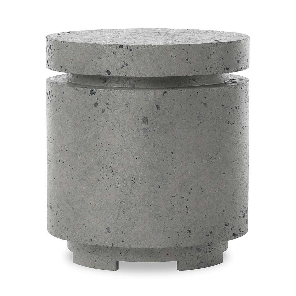 Four Hands - Falco - Higgins Outdoor Round Propane Enclosure Table - Pewter Concrete - 243850-002 veiw 3