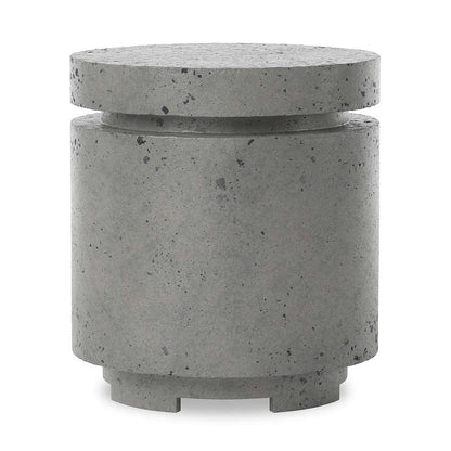 Four Hands - Falco - Higgins Outdoor Round Propane Enclosure Table - Pewter Concrete - 243850-002 veiw 3