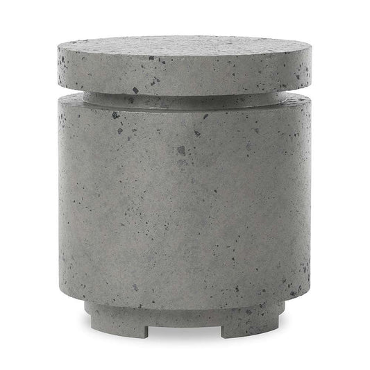 Four Hands - Falco - Higgins Outdoor Round Propane Enclosure Table - Pewter Concrete - 243850-002 veiw 3