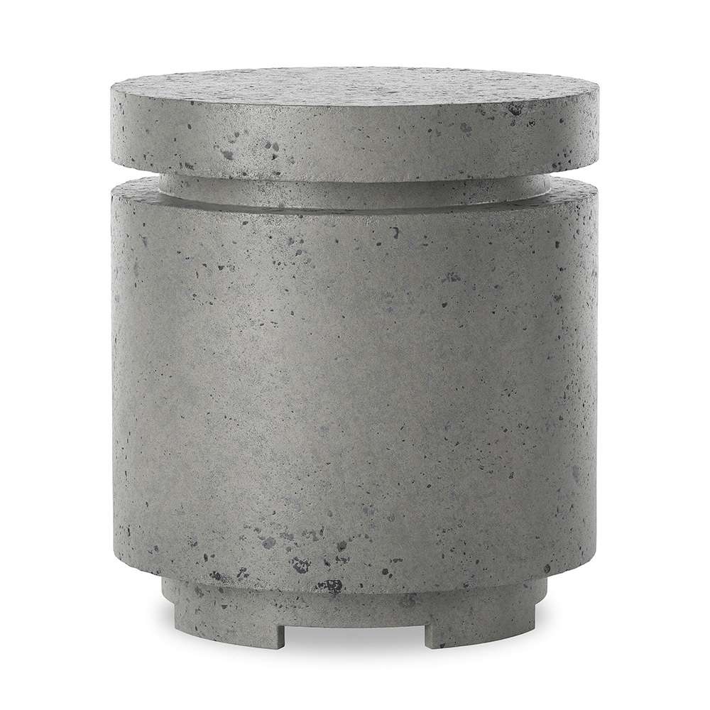 Four Hands - Falco - Higgins Outdoor Round Propane Enclosure Table - Pewter Concrete - 243850-002 veiw 4