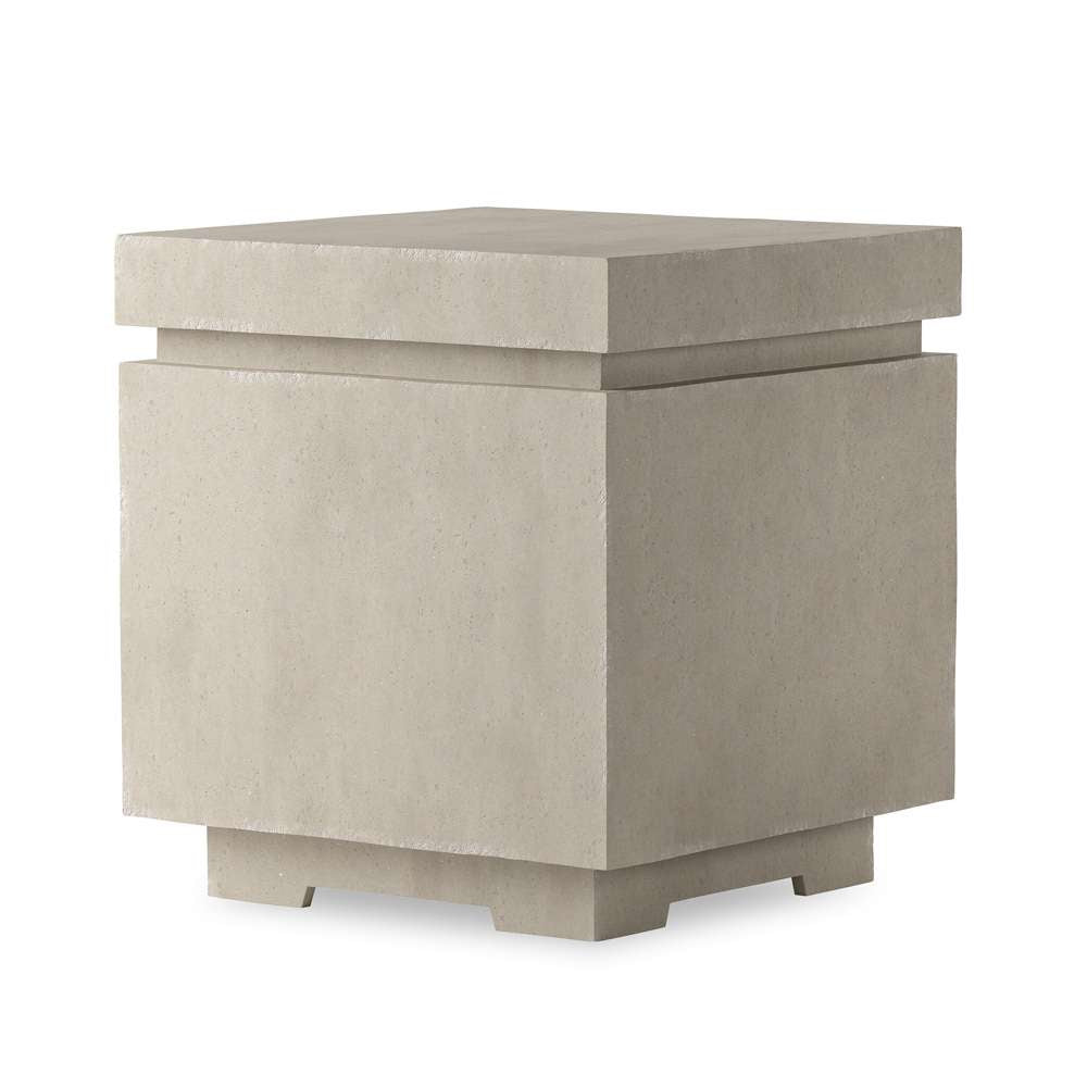 Four Hands - Falco - Posen Outdoor Square Propane Enclosure Table - Natural Concrete - 243844-001 veiw 1