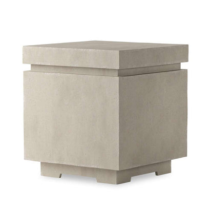 Four Hands - Falco - Posen Outdoor Square Propane Enclosure Table - Natural Concrete - 243844-001 veiw 1