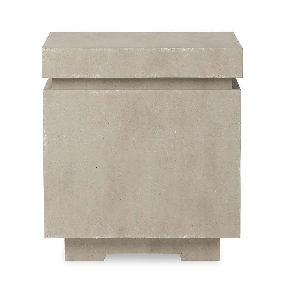 Four Hands - Falco - Posen Outdoor Square Propane Enclosure Table - Natural Concrete - 243844-001 veiw 4