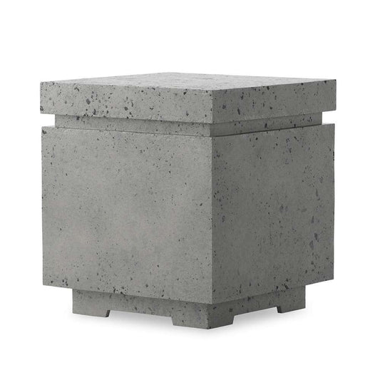 Four Hands - Falco - Posen Outdoor Square Propane Enclosure Table - Pewter Concrete - 243844-002 veiw 1