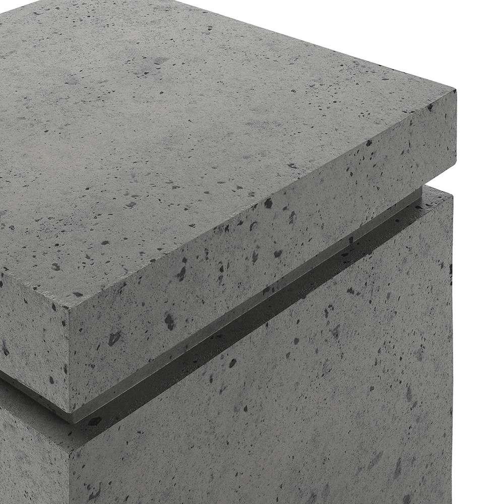 Four Hands - Falco - Posen Outdoor Square Propane Enclosure Table - Pewter Concrete - 243844-002 veiw 2