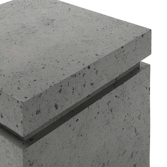 Four Hands - Falco - Posen Outdoor Square Propane Enclosure Table - Pewter Concrete - 243844-002 veiw 2
