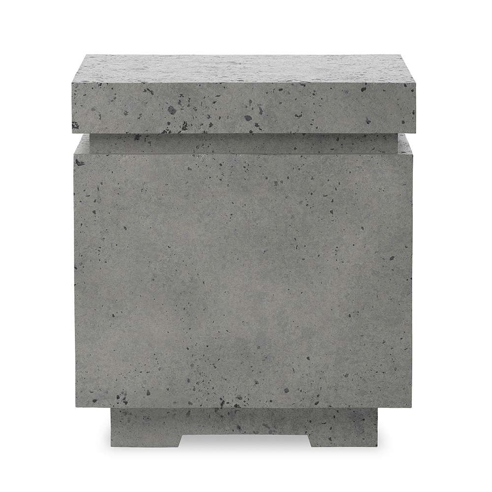 Four Hands - Falco - Posen Outdoor Square Propane Enclosure Table - Pewter Concrete - 243844-002 veiw 3