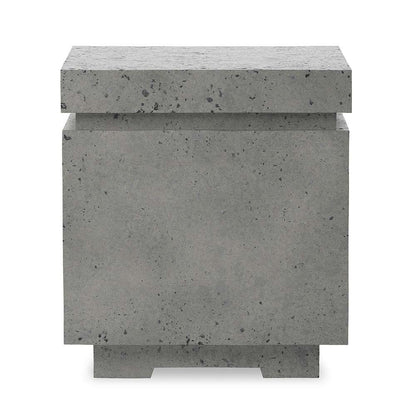 Four Hands - Falco - Posen Outdoor Square Propane Enclosure Table - Pewter Concrete - 243844-002 veiw 3