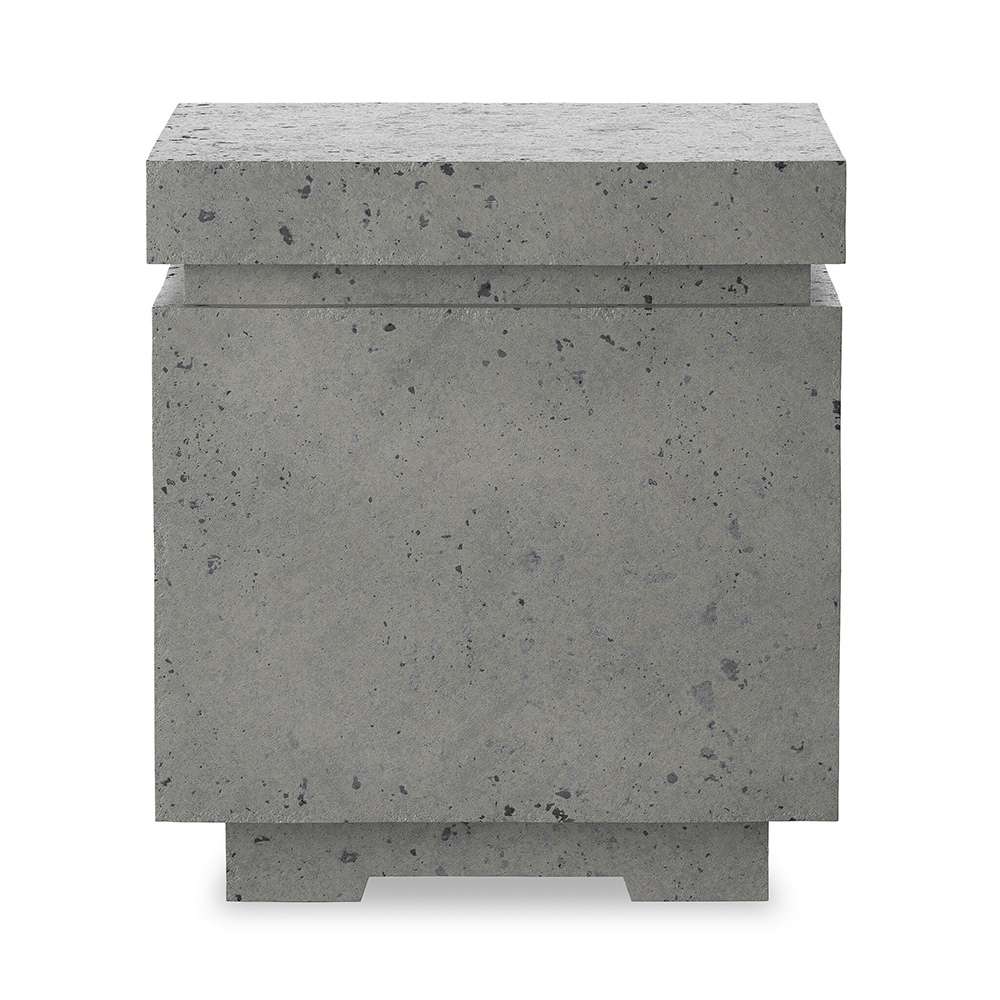 Four Hands - Falco - Posen Outdoor Square Propane Enclosure Table - Pewter Concrete - 243844-002 veiw 4