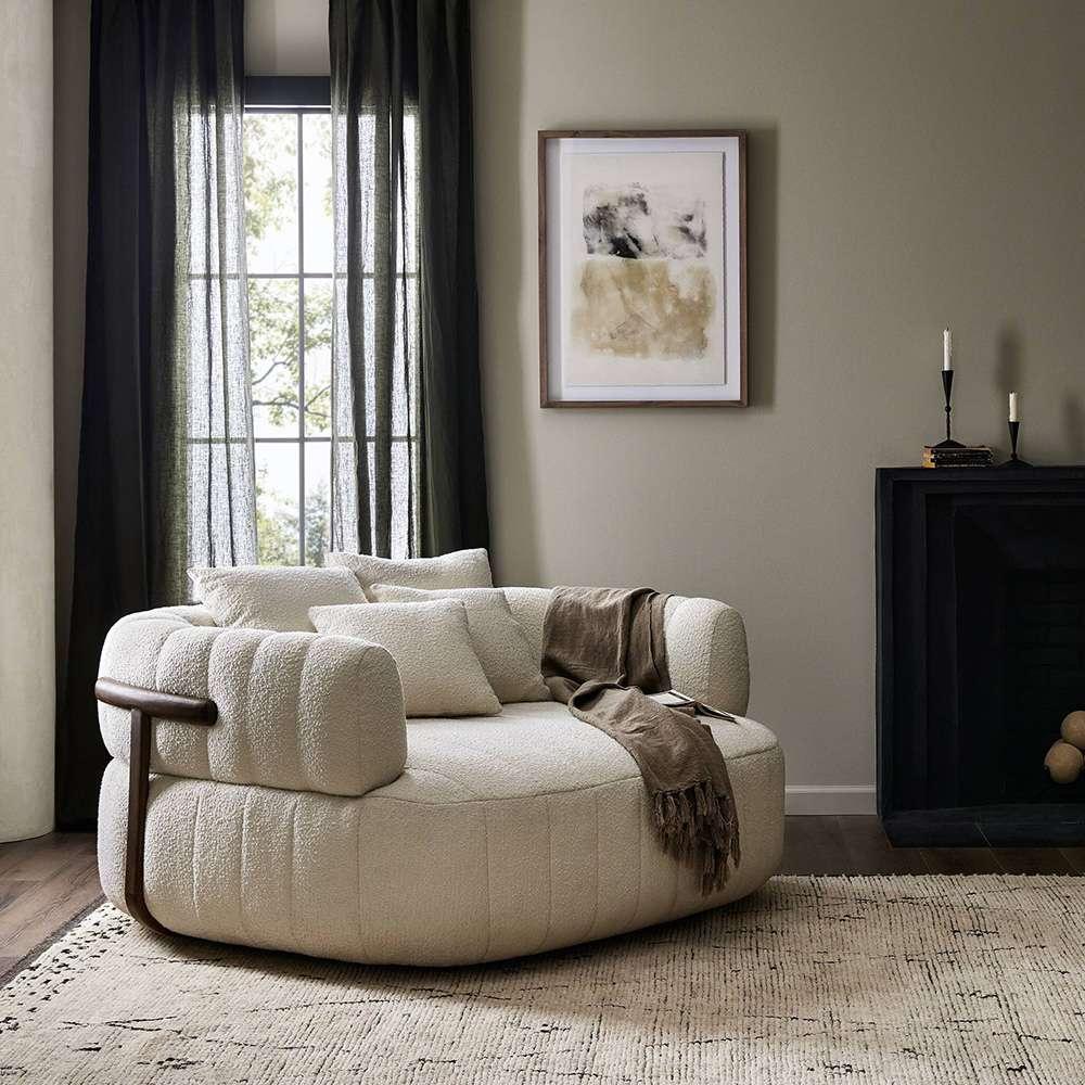 Four Hands - Farrow - Doss Media Lounger - Altro Snow - 240660-001 veiw 9