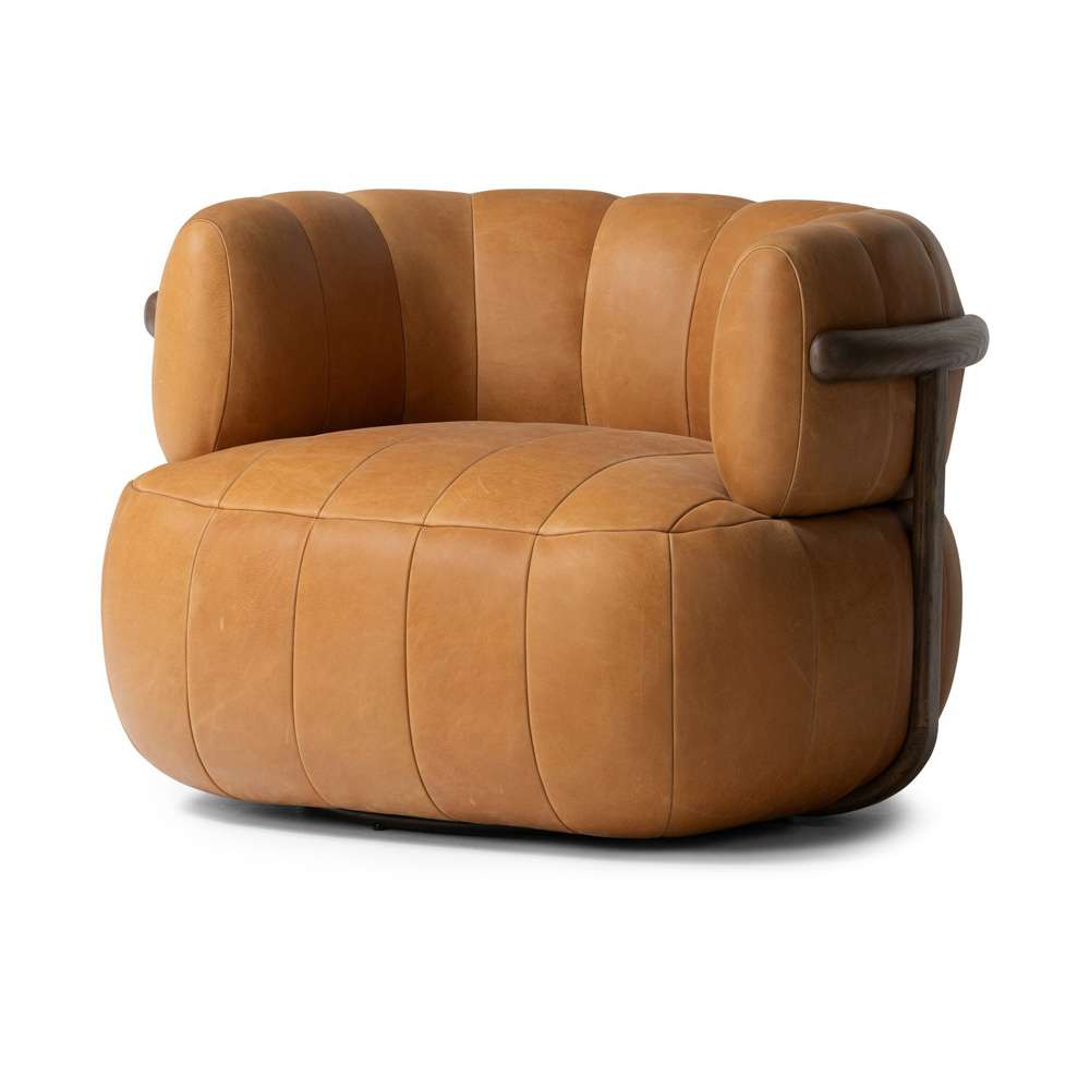 Four Hands - Farrow - Doss Swivel Chair - Palermo Cognac - 240673-002 veiw 1