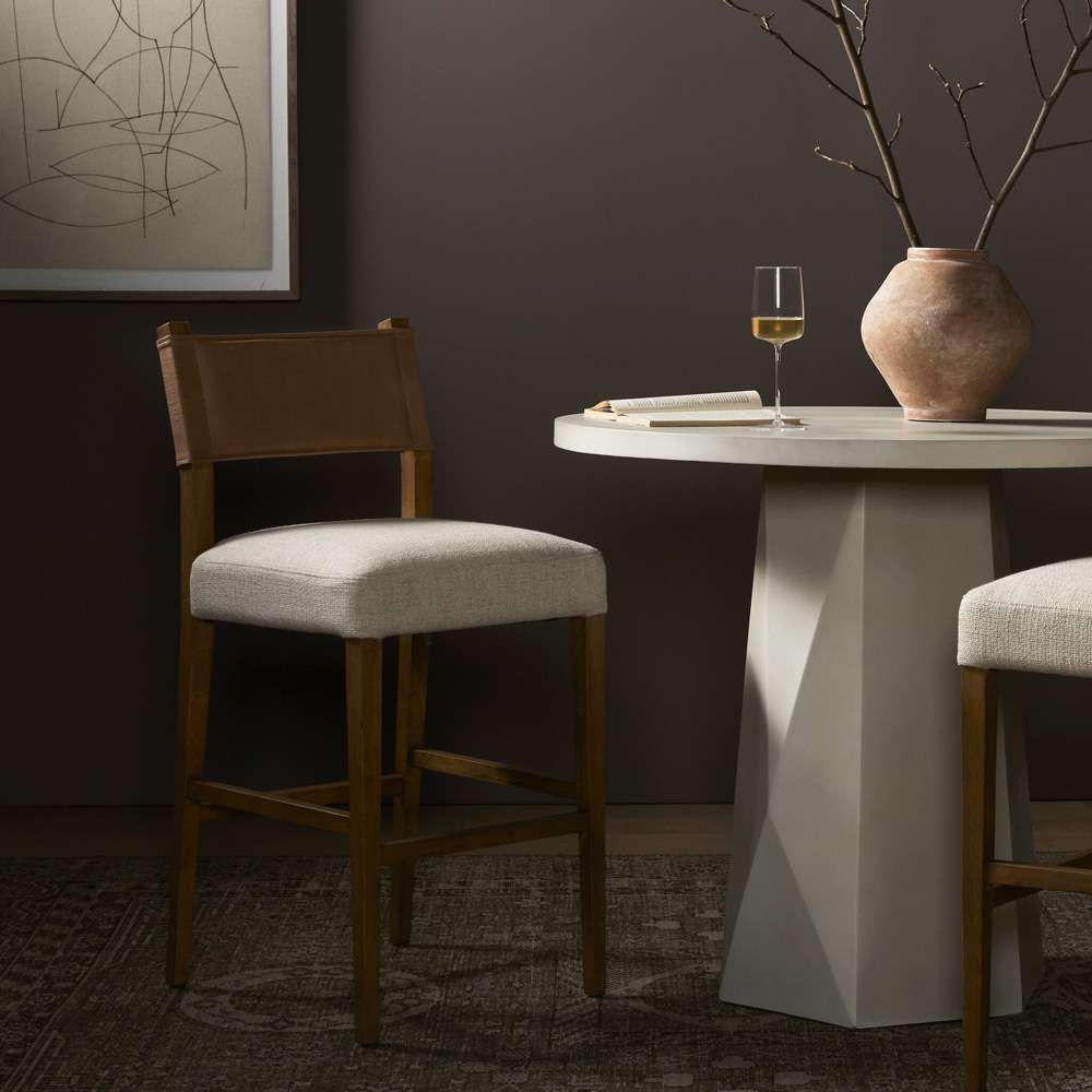 Four Hands - Ferris Bar Stool - Thames Cream - 227893-007 veiw 4