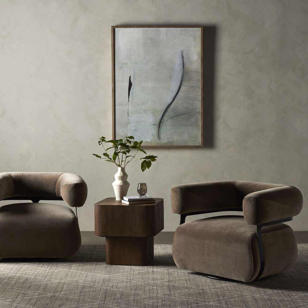 Four Hands - Gareth Swivel Chair - Surrey Fossil - 228252-005 veiw 5