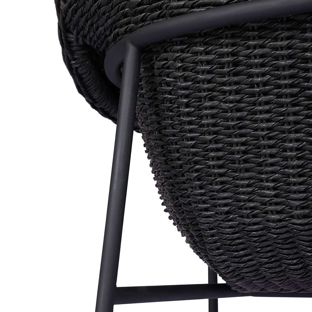 Four Hands - Grass Roots - Suerte Outdoor Dining Chair - Arashi Ink - 239134-006 veiw 7