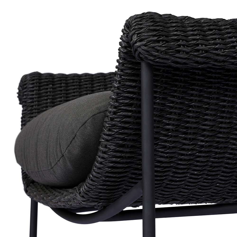 Four Hands - Grass Roots - Suerte Outdoor Dining Chair - Arashi Ink - 239134-006 veiw 10