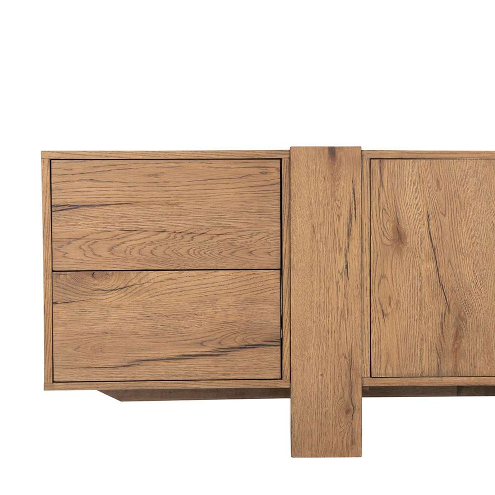 Four Hands - Haiden - Fisher Media Console - Rustic Amber Oak - 239728-001 veiw 3