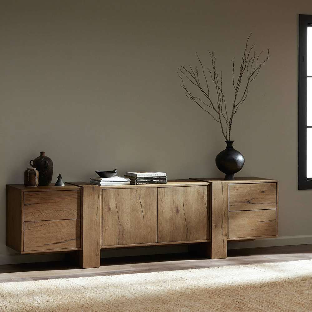 Four Hands - Haiden - Fisher Media Console - Rustic Amber Oak - 239728-001 veiw 12