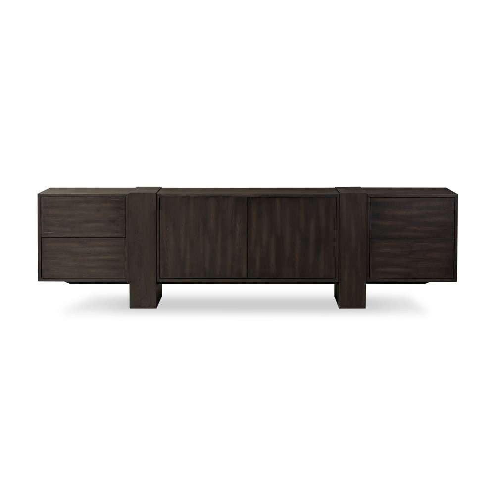Four Hands - Haiden - Fisher Media Console - Smoked Black Veneer - 239728-002 veiw 1