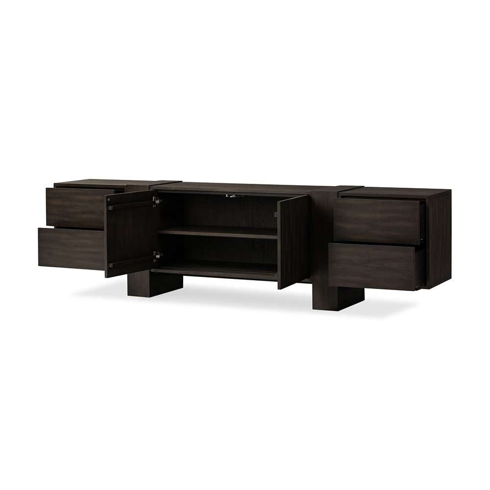 Four Hands - Haiden - Fisher Media Console - Smoked Black Veneer - 239728-002 veiw 12