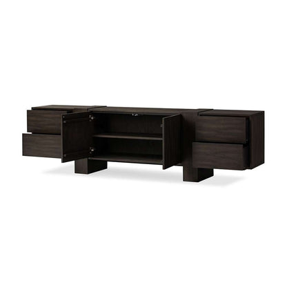 Four Hands - Haiden - Fisher Media Console - Smoked Black Veneer - 239728-002 veiw 12
