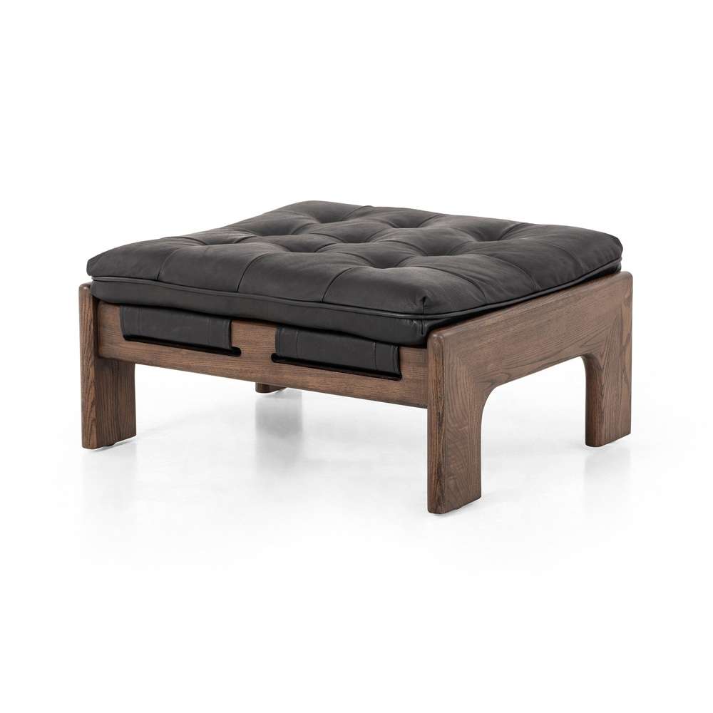 Four Hands - Halston Ottoman - Heirloom Black - 230136-001 veiw 1