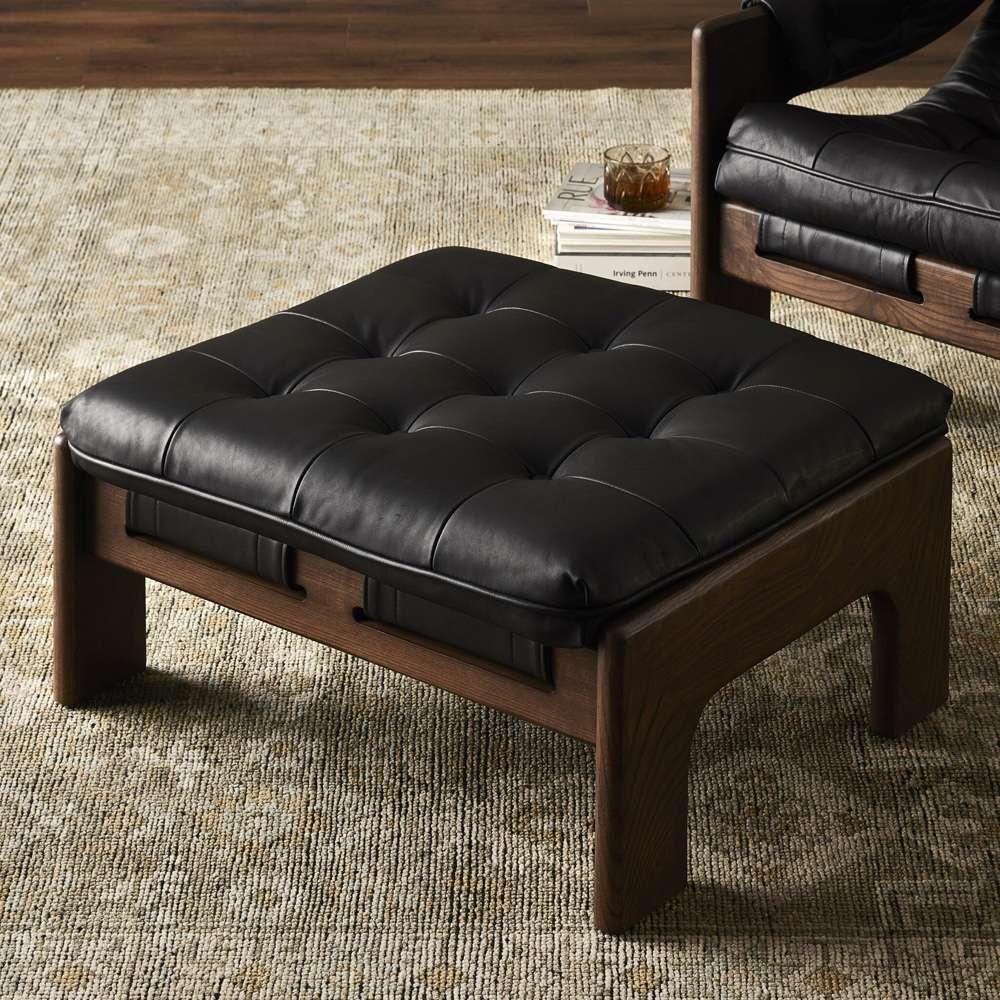 Four Hands - Halston Ottoman - Heirloom Black - 230136-001 veiw 4