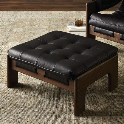 Four Hands - Halston Ottoman - Heirloom Black - 230136-001 veiw 4