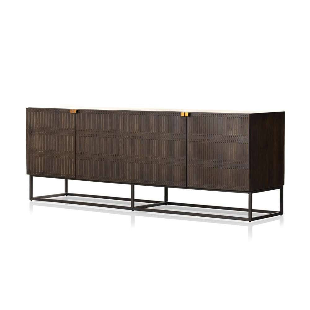 Four Hands - Kelby Closed Media Console - Gunmetal - 234758-003 veiw 1
