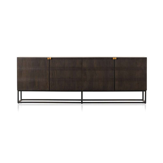 Four Hands - Kelby Closed Media Console - Gunmetal - 234758-003 veiw 2