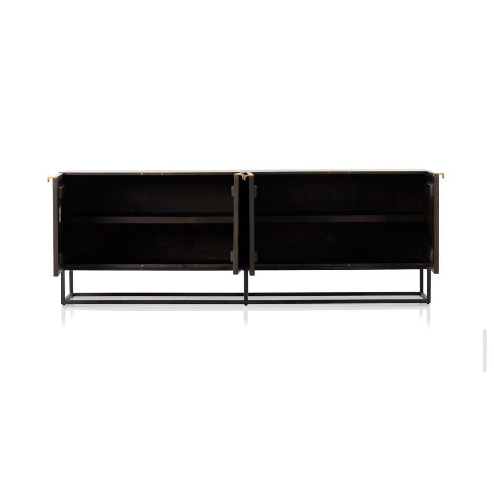 Four Hands - Kelby Closed Media Console - Gunmetal - 234758-003 veiw 6