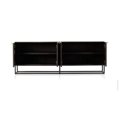 Four Hands - Kelby Closed Media Console - Gunmetal - 234758-003 veiw 6
