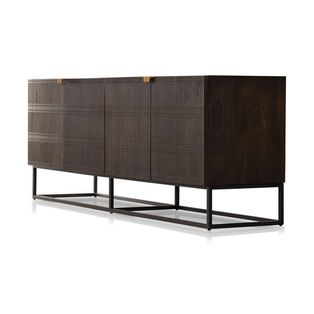 Four Hands - Kelby Closed Media Console - Gunmetal - 234758-003 veiw 8