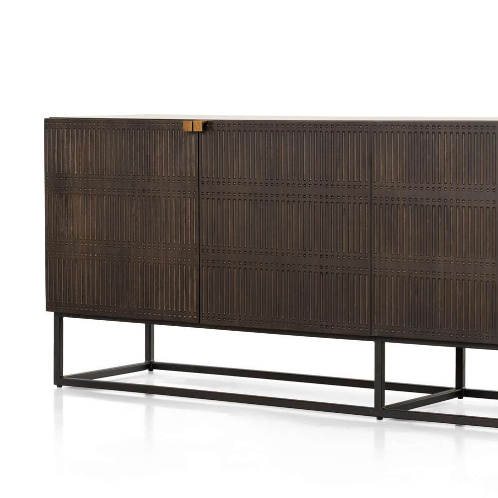 Four Hands - Kelby Closed Media Console - Gunmetal - 234758-003 veiw 13