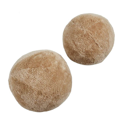 Four Hands - Mateo - Balle Shearling Pillow - Beige - Set 2 - 12.5in - 239837-001 veiw 6