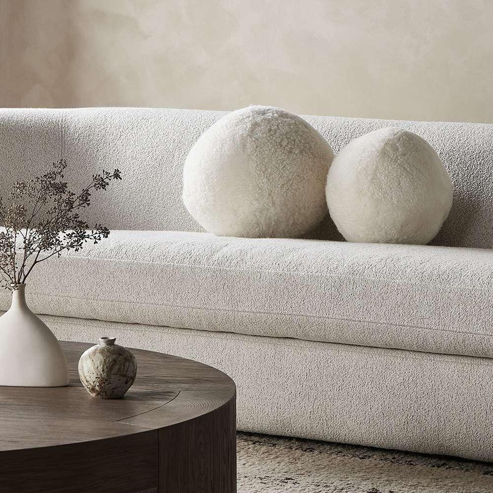 Four Hands - Mateo - Balle Shearling Pillow - White - Set 2 - 12.5in - 239837-002 veiw 6
