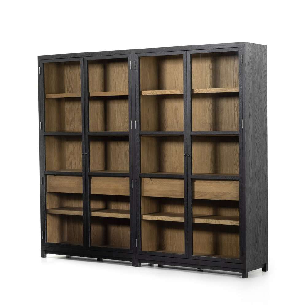 Four Hands - Millie Double Cabinet - Drifted Matte Black - 232216-001 veiw 1