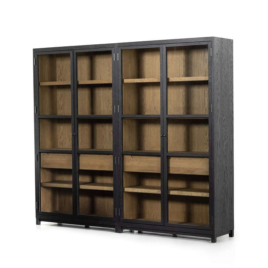 Four Hands - Millie Double Cabinet - Drifted Matte Black - 232216-001 veiw 1