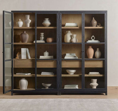 Four Hands - Millie Double Cabinet - Drifted Matte Black - 232216-001 veiw 4