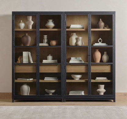 Four Hands - Millie Double Cabinet - Drifted Matte Black - 232216-001 veiw 7