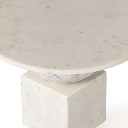 Four Hands - Neda End Table - Polished White Marble - 228902-003 veiw 8